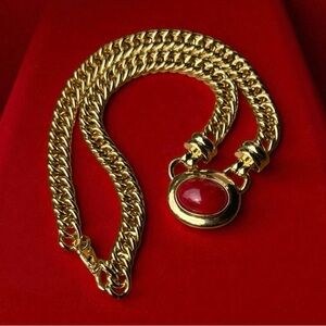 Gold and Red Marvella Necklace